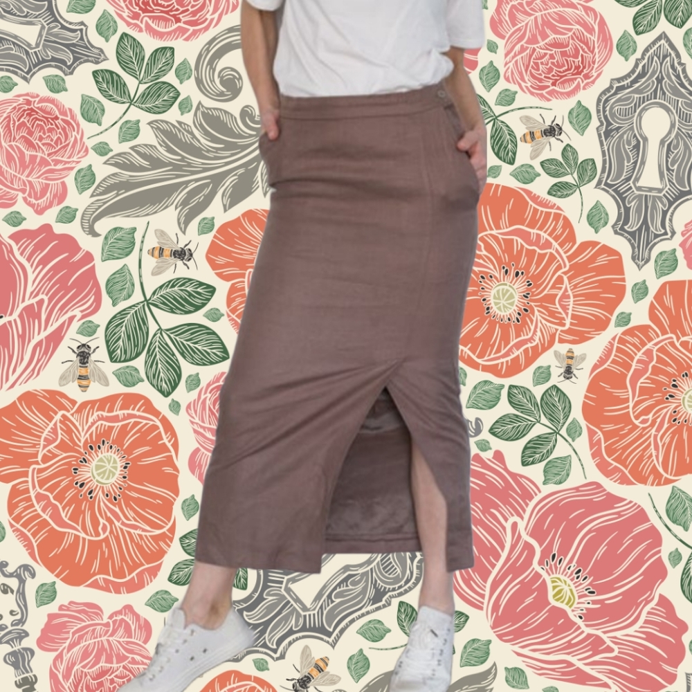 1990s MARIMEKKO linen maxi